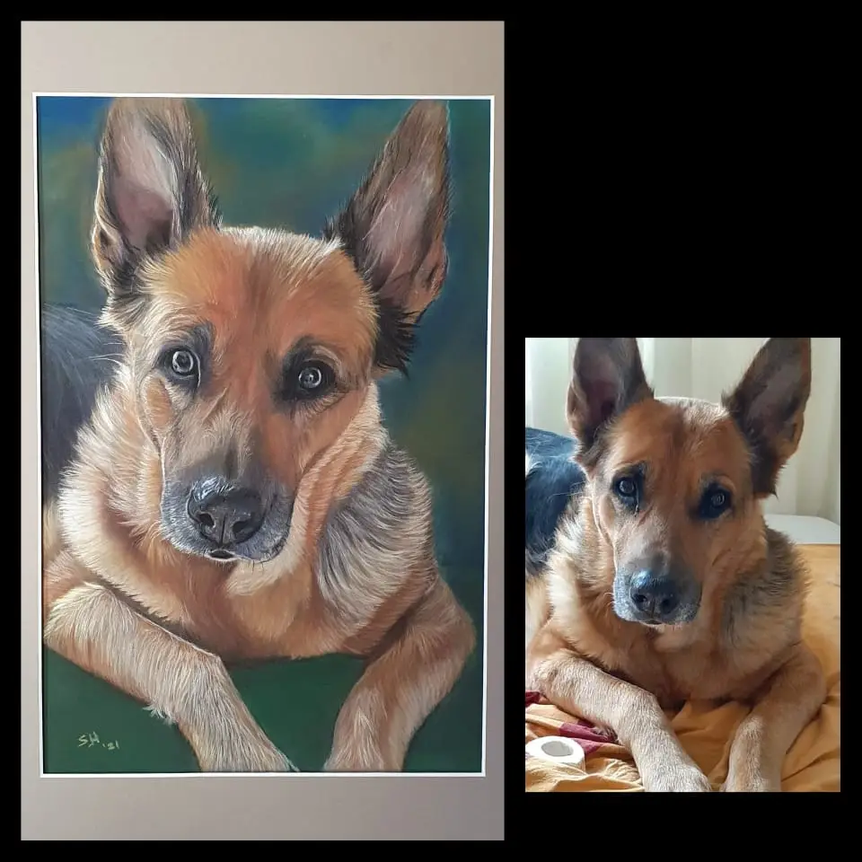 A4 tekening gemaakt van "Indy" door Creatief met Pastel