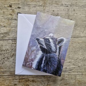 Wenskaart { Wasbeer }