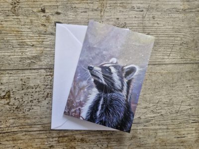 Wenskaart { Wasbeer }