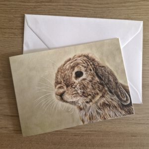 Wenskaart { Fluffy konijntje }