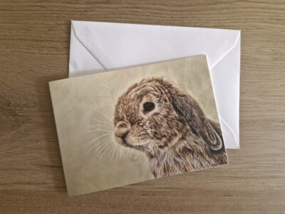 Wenskaart { Fluffy konijntje }